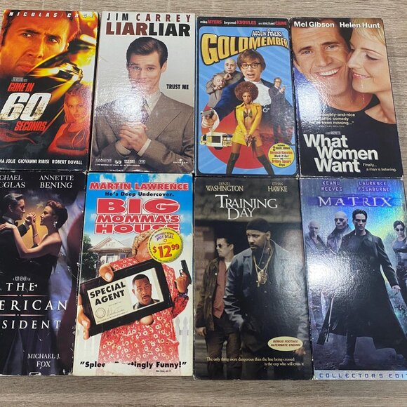 Lot of (21)  Original VHS Tapes with Covers - Matrix/Training Day/Liar Liar MINT - Picture 1 of 4